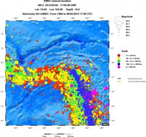 regional historical seismicity
