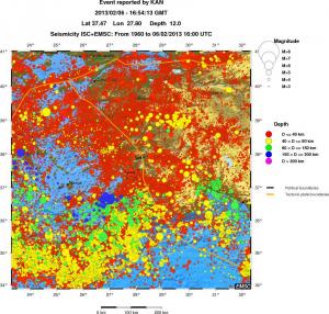 regional historical seismicity