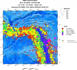 regional historical seismicity