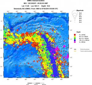 regional historical seismicity