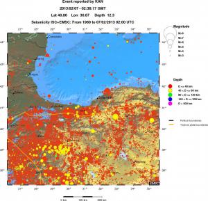 regional historical seismicity