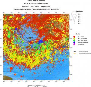regional historical seismicity