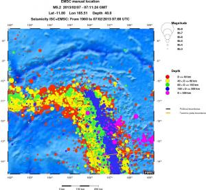regional historical seismicity