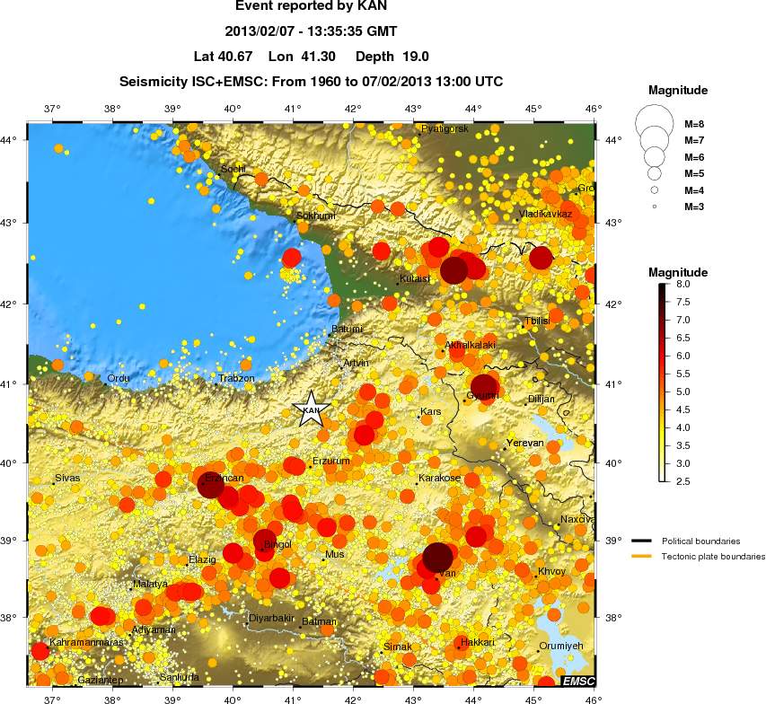 regional magnitude historical seismicity