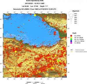 regional historical seismicity