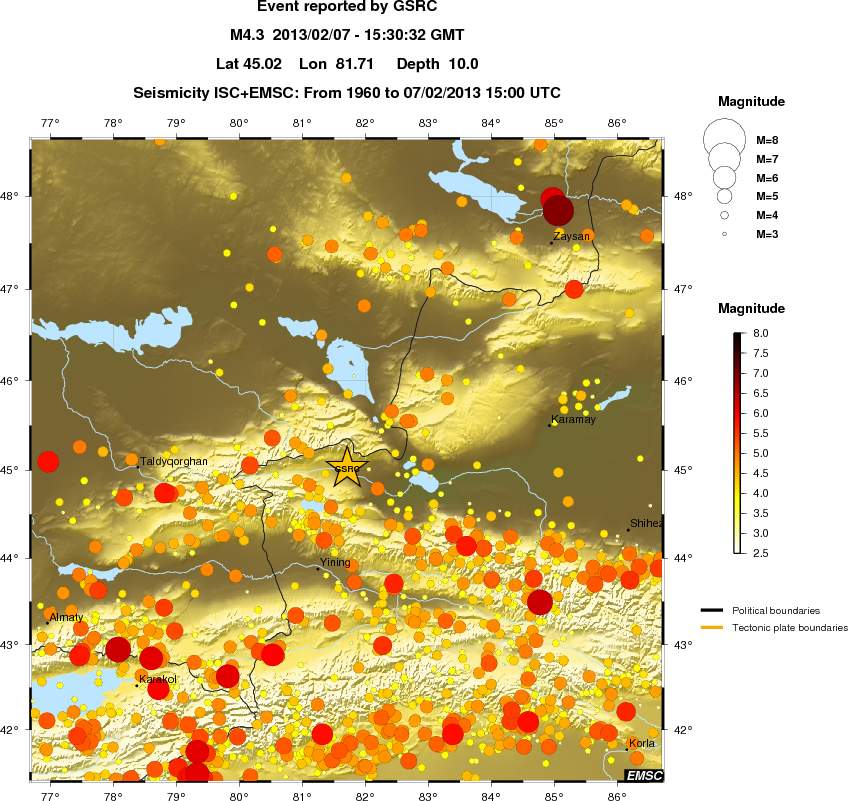 regional magnitude historical seismicity