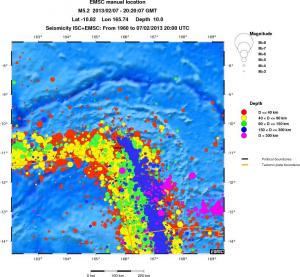 regional historical seismicity