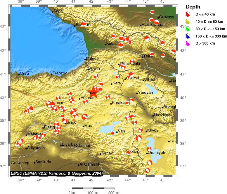Regional moment Tensor