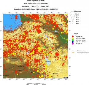 regional historical seismicity