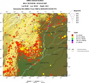 regional historical seismicity