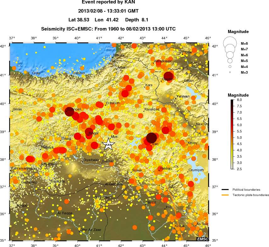 regional magnitude historical seismicity