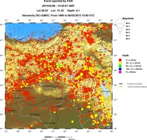 regional historical seismicity