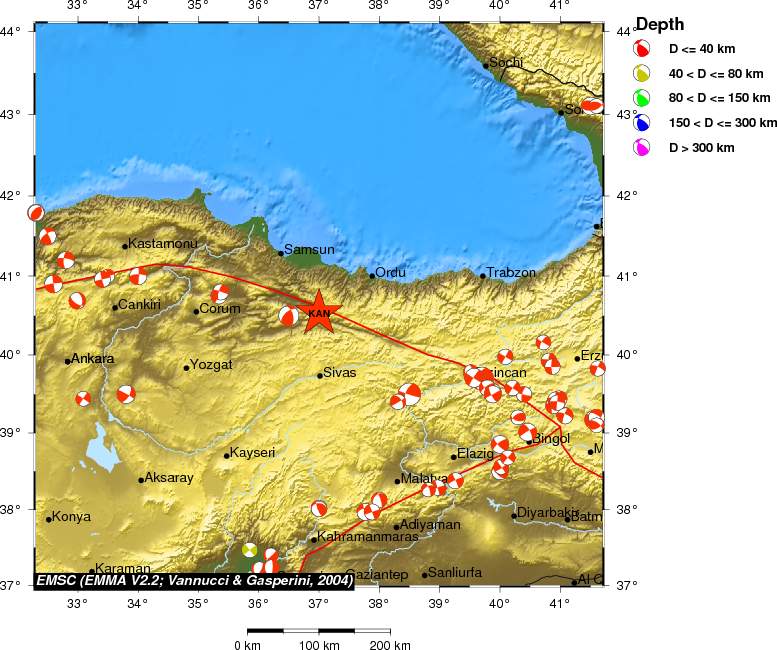 Regional moment Tensor