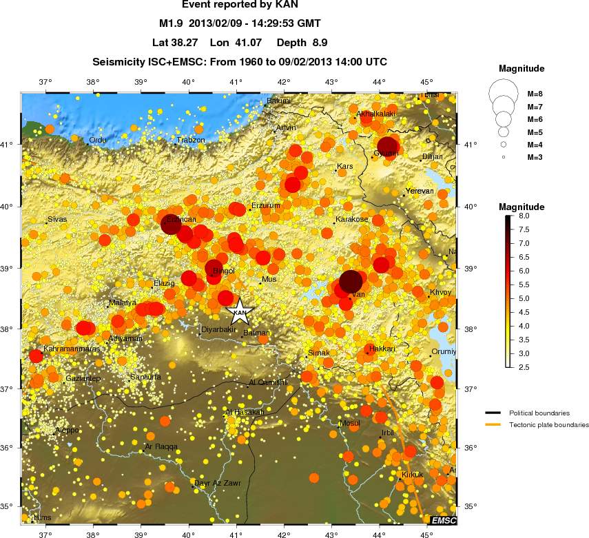 regional magnitude historical seismicity