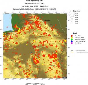regional historical seismicity