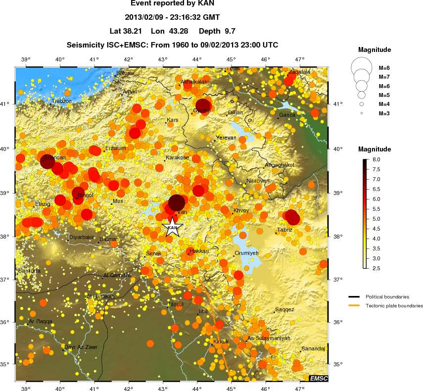 regional magnitude historical seismicity