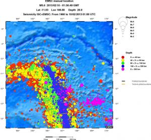 regional historical seismicity