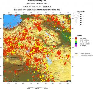 regional historical seismicity