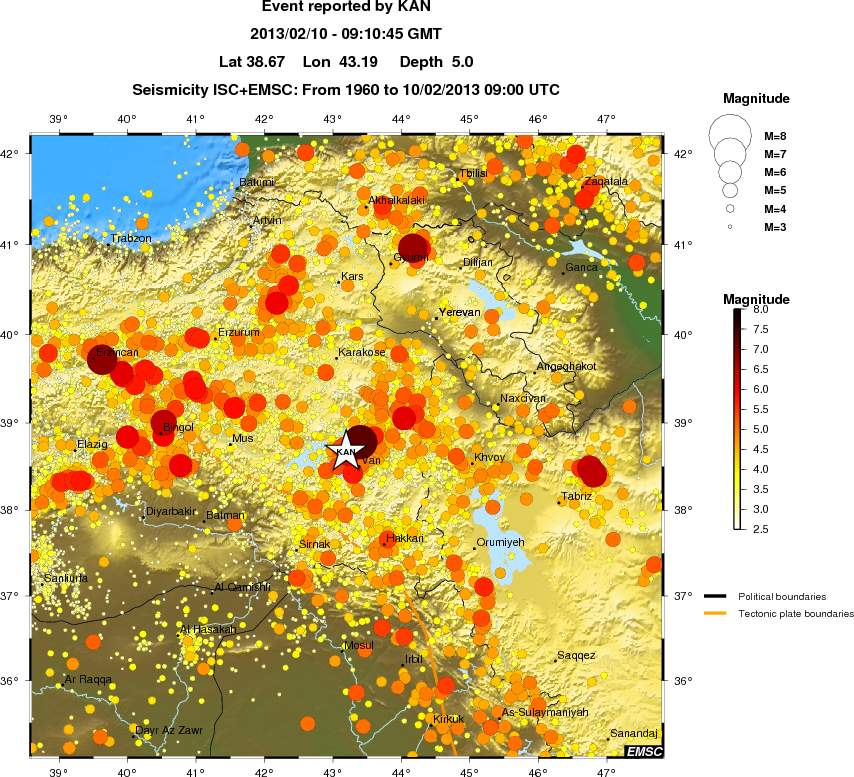 regional magnitude historical seismicity