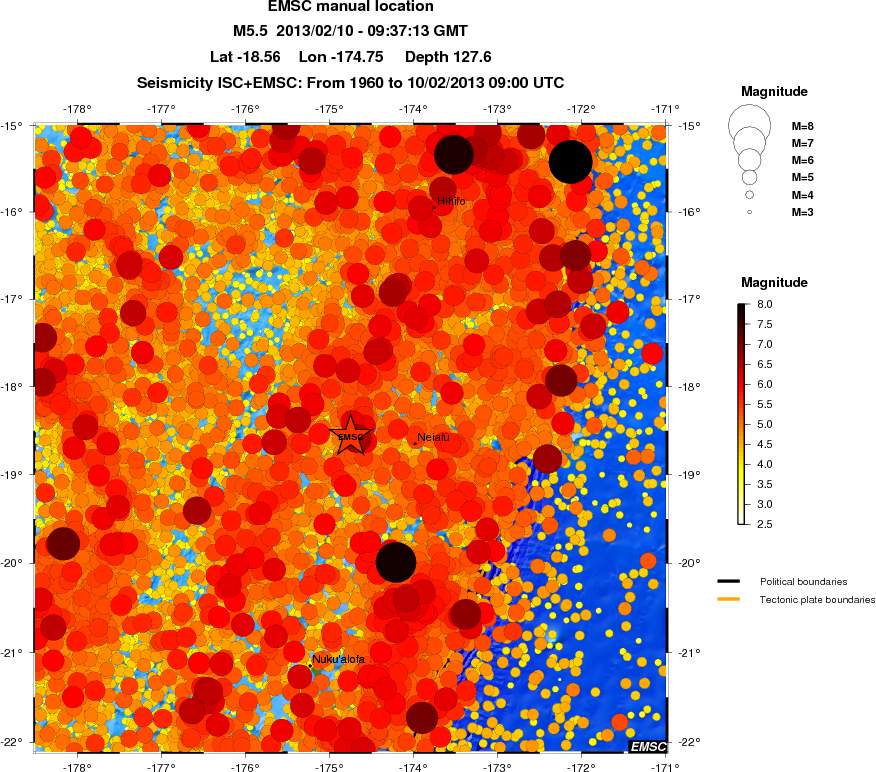 regional magnitude historical seismicity