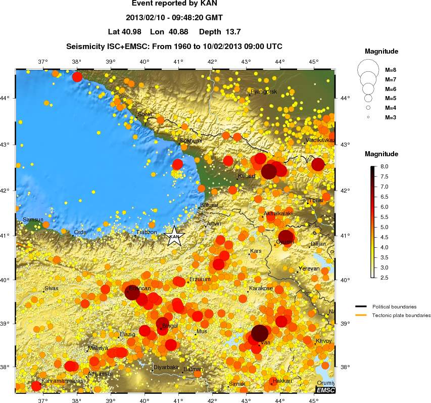 regional magnitude historical seismicity