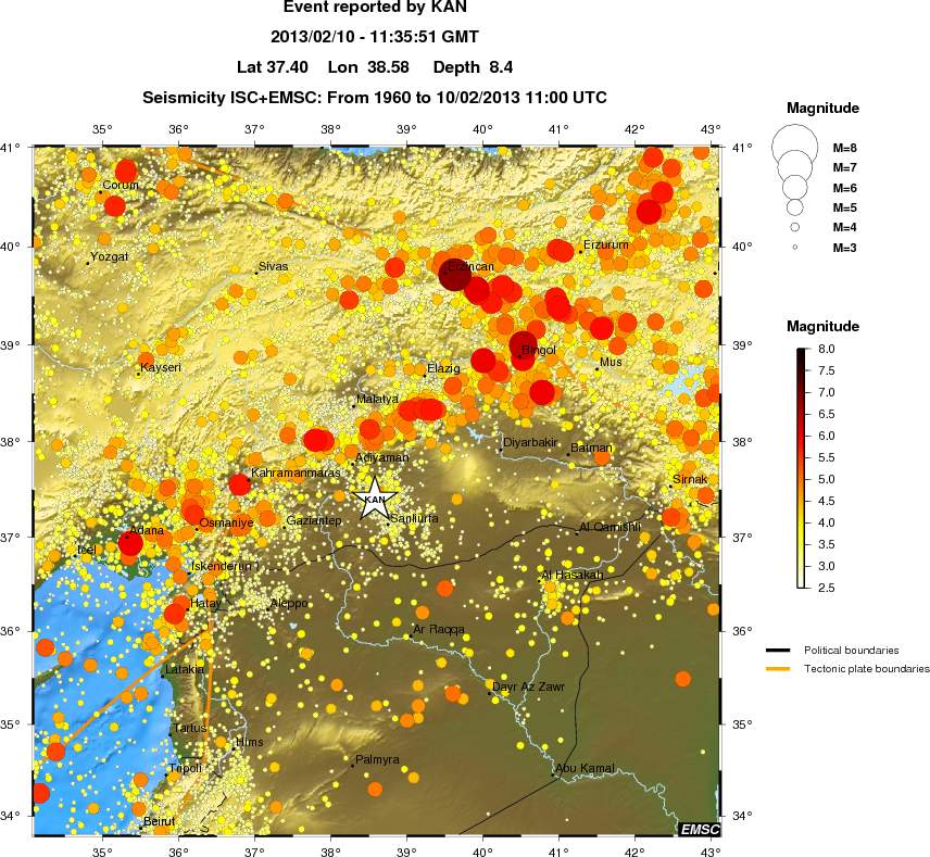 regional magnitude historical seismicity