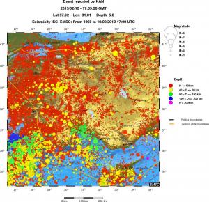 regional historical seismicity