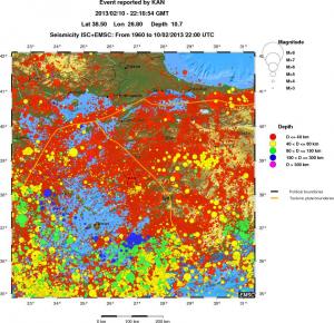 regional historical seismicity
