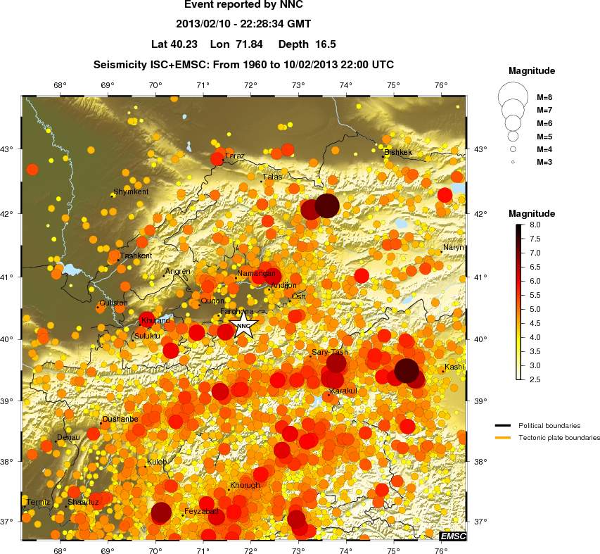 regional magnitude historical seismicity