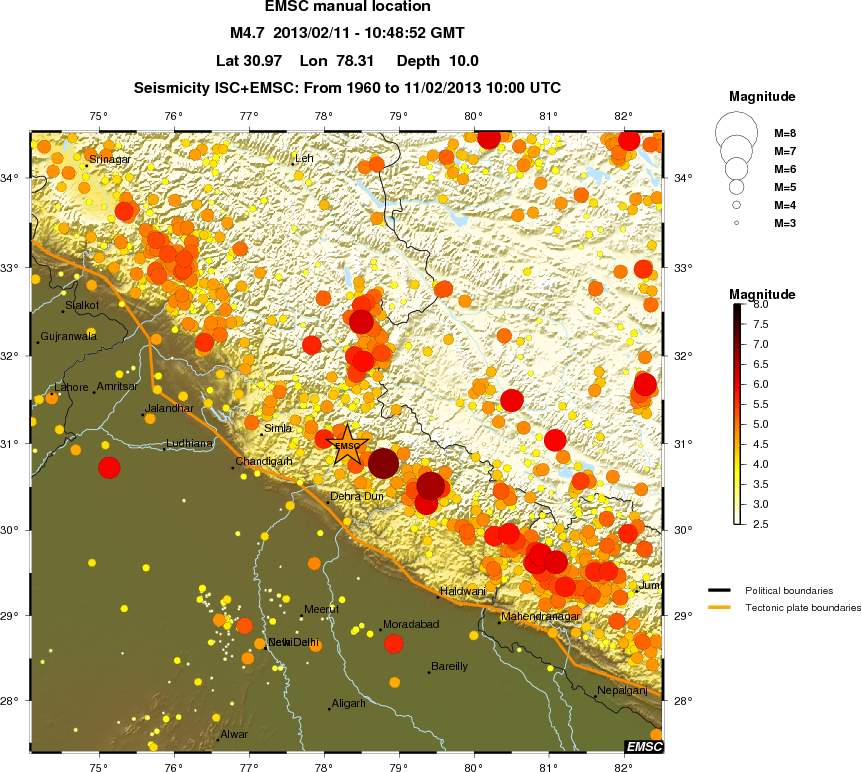 regional magnitude historical seismicity