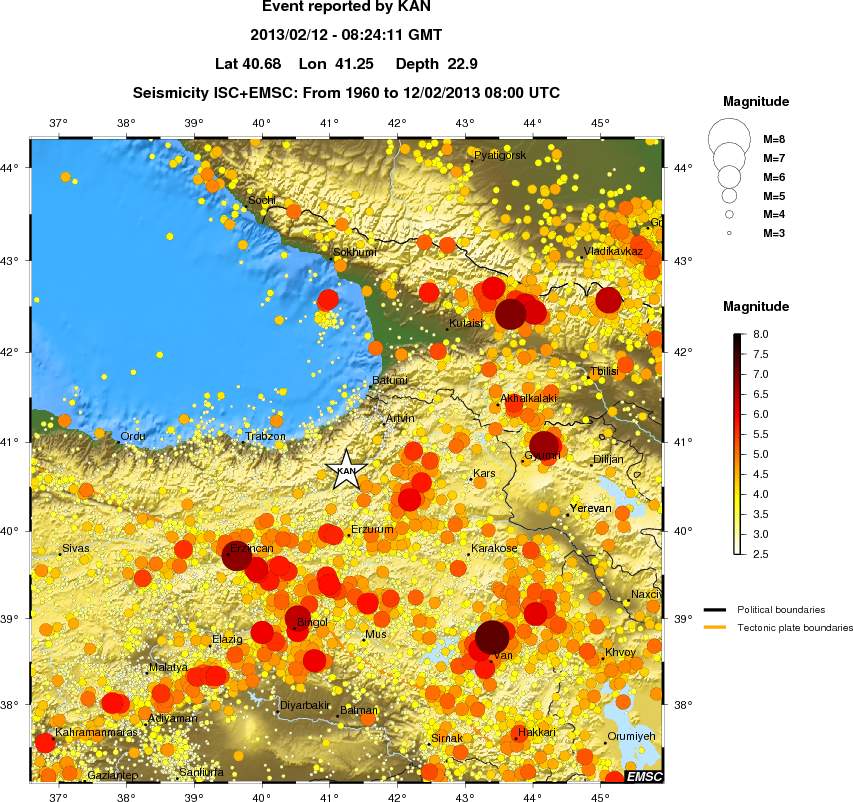 regional magnitude historical seismicity