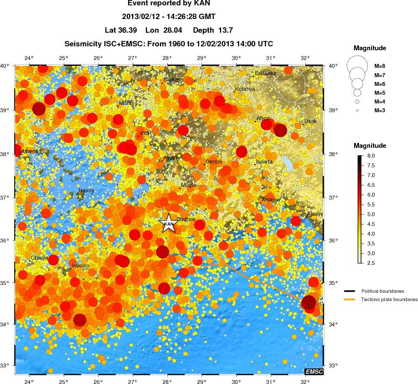 regional magnitude historical seismicity