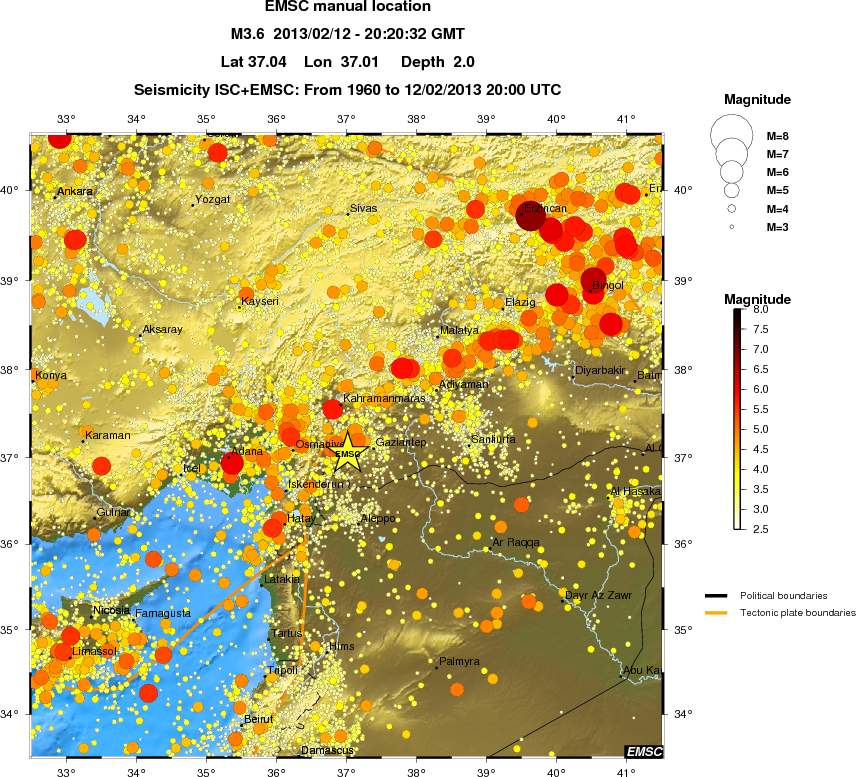 regional magnitude historical seismicity