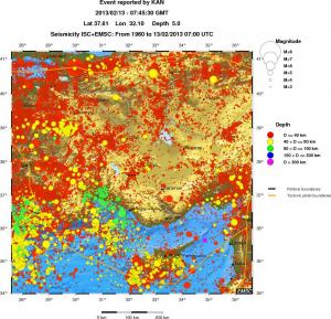 regional historical seismicity