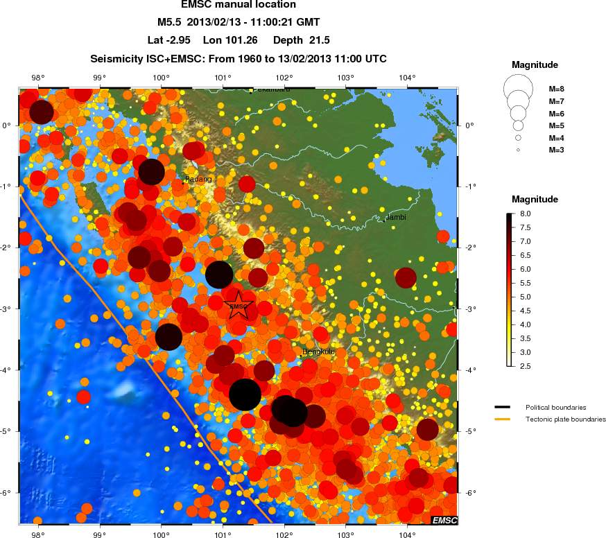 regional magnitude historical seismicity