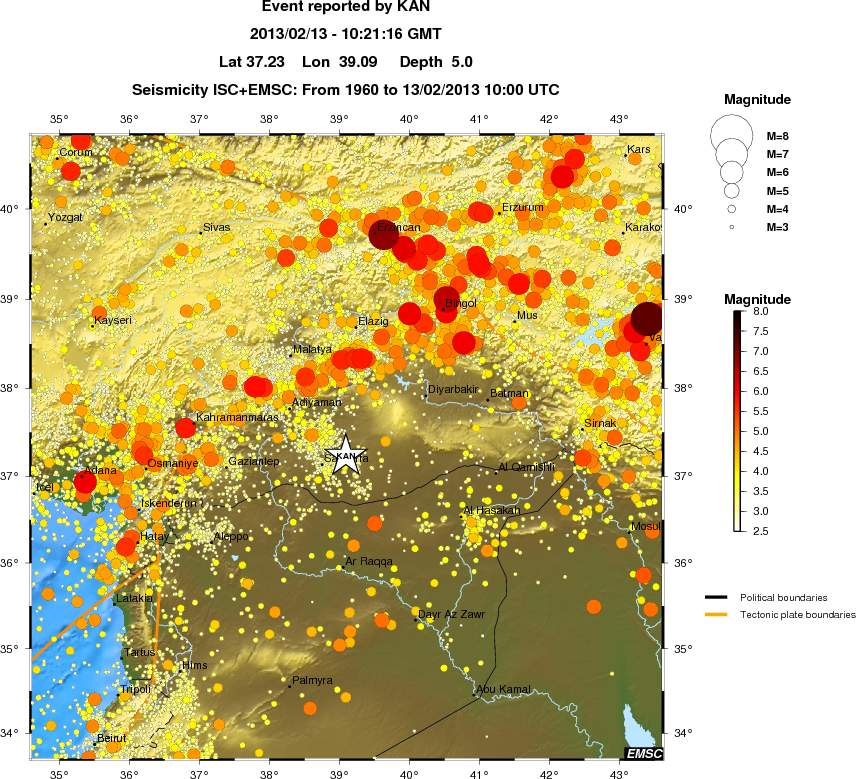 regional magnitude historical seismicity