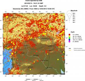 regional historical seismicity