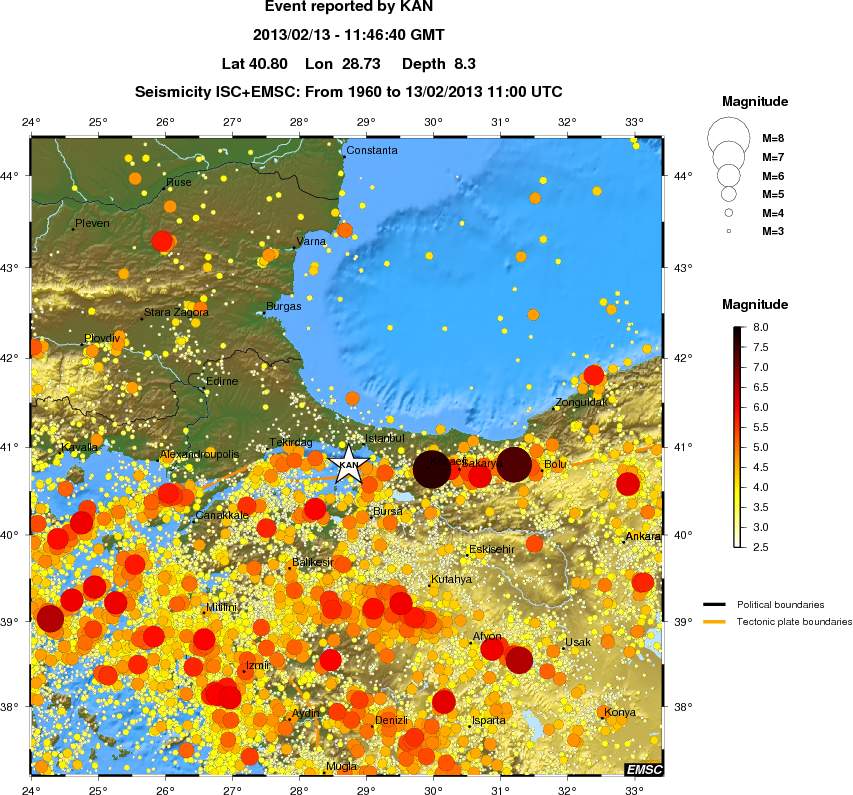 regional magnitude historical seismicity