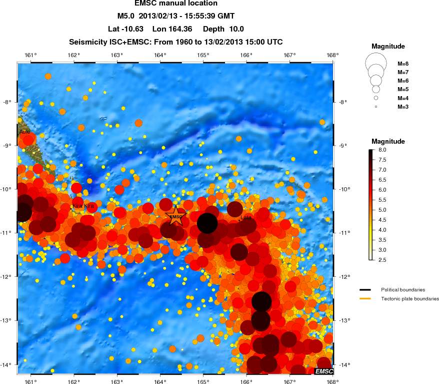 regional magnitude historical seismicity