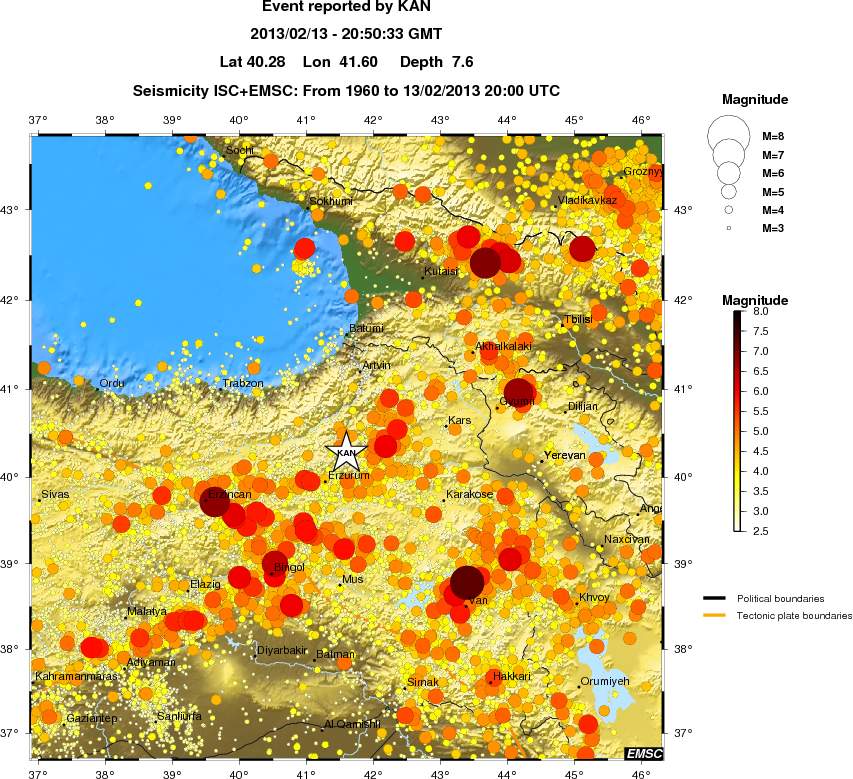 regional magnitude historical seismicity