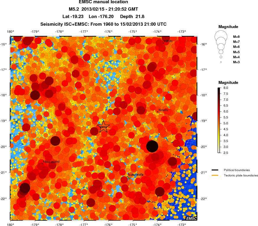 regional magnitude historical seismicity