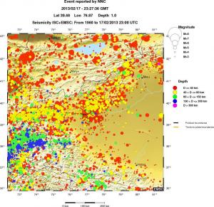 regional historical seismicity