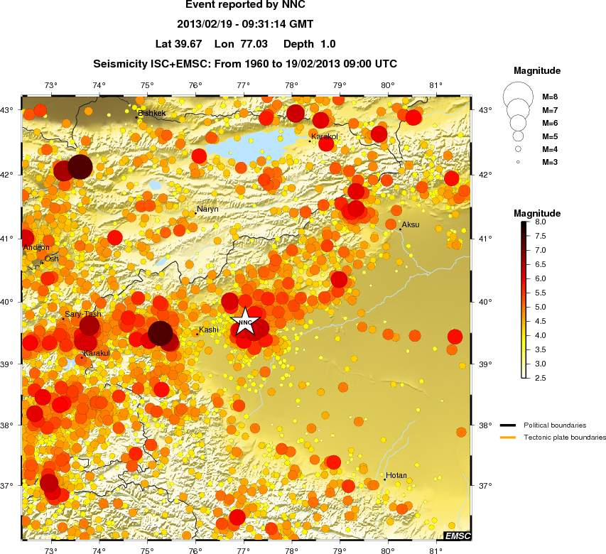 regional magnitude historical seismicity