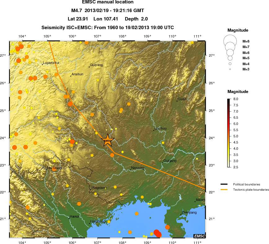 regional magnitude historical seismicity