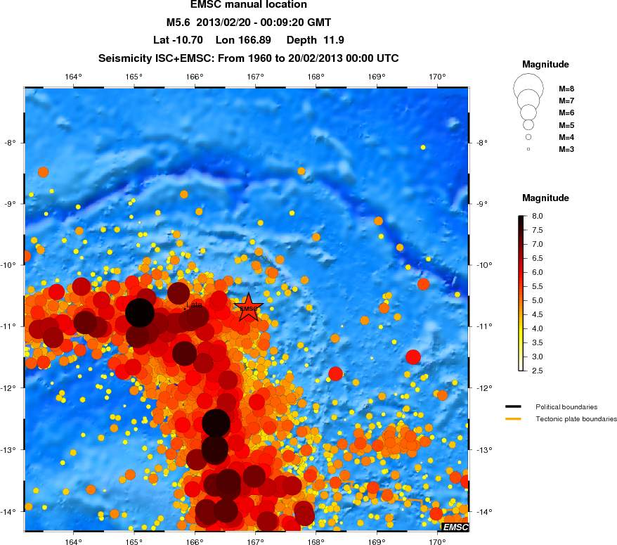 regional magnitude historical seismicity