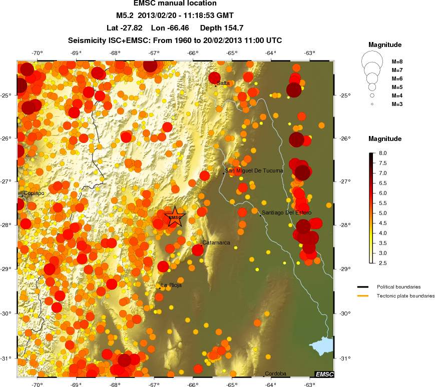 regional magnitude historical seismicity