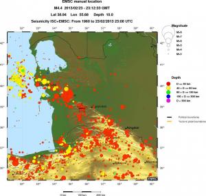 regional historical seismicity