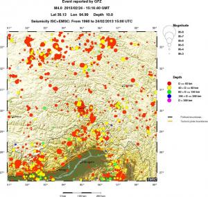 regional historical seismicity