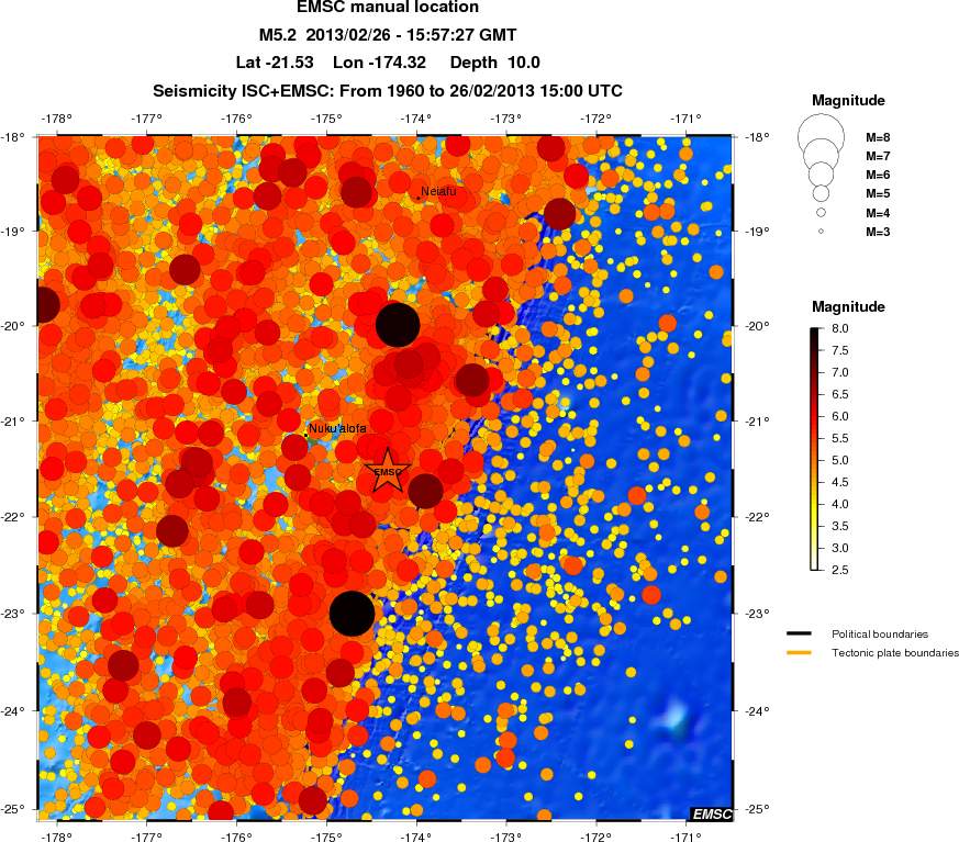 regional magnitude historical seismicity