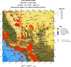 regional historical seismicity